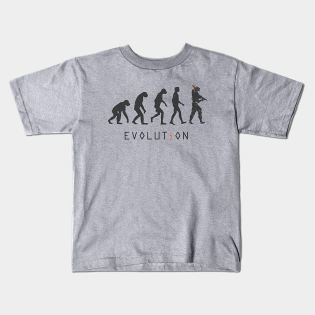 EVOLUT i ON Kids T-Shirt by Donnie